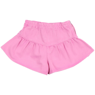The New Society korte broek roze met plooien en elastische tailleband – zomerse kinder short.