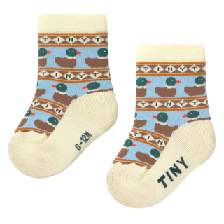 Tiny Cottons Babysokken Tiny Ducks Blauw Geel