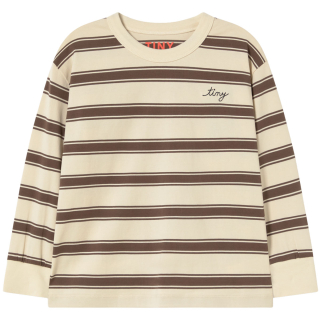Tiny Cottons Longsleeve Retro Stripes Beige Bruin