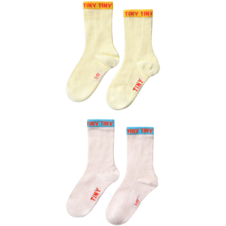 Tiny Cottons Sok 2-Pack Roze En Geel Tiny