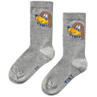 Tiny Cottons Sok Grijs/Bruin Hond