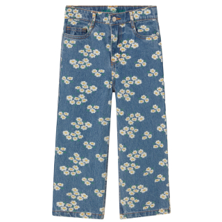 Tiny cottons Spijkerbroek Blauw/Creme Bloemen