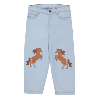 Tiny Cottons Spijkerbroek Blauw Paardenprint