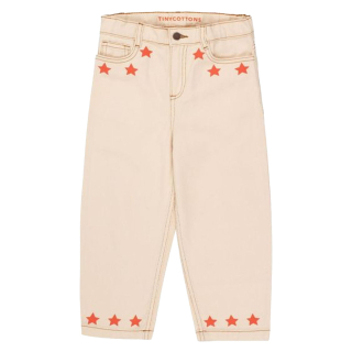 Tiny Cottons Spijkerbroek Creme Sterrenprint