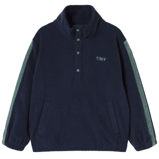 Tiny Cottons Sweater Blauw/Groen Strepen Fleece
