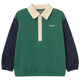 Tiny Cottons Sweater Polo Groen Blauw