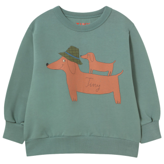 Tiny Cottons Sweater Two Dogs Groen