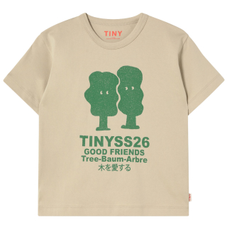 Tiny Cottons T-shirt Beige Groen Tiny 26 Good Friends kinderkleding