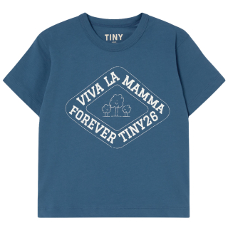 Tiny Cottons T-shirt Blauw/Creme Viva La Mamma