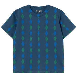 Tiny Cottons T-shirt blauw ruitenprint