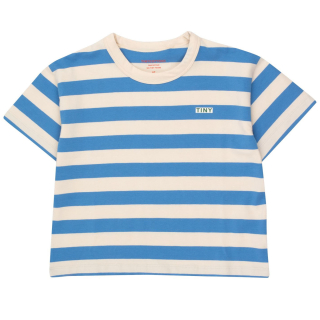 Tiny Cottons T-shirt Blauw/Creme Strepenprint