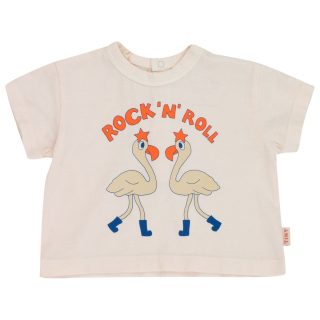 Tiny Cottons T-shirt Roze Flamingo Rock And Roll