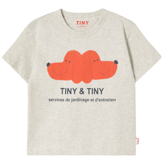 Tiny Cottons T-shirt Grijs/Rood Hondjes Tiny & Tiny