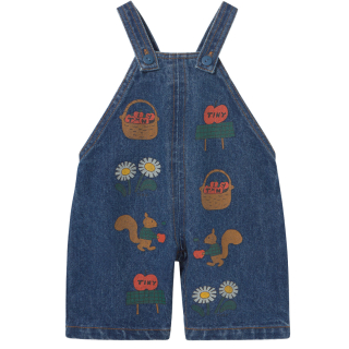 Tiny Cottons Tuinbroek Tiny Apples Denim Blauw