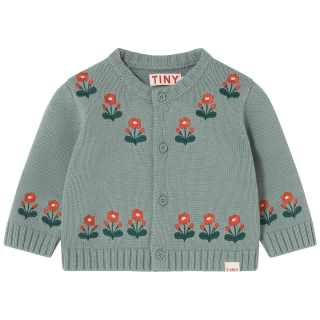Tiny Cottons Vest Blauw/Rood/Groen Bloemen