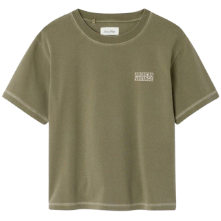American Vintage t-shirt groen oregano vintage met korte mouwen.