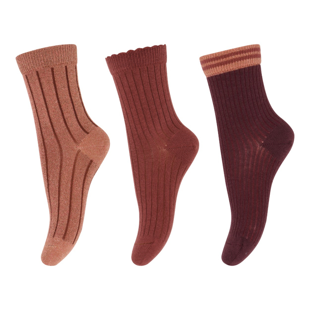 MP Denmark Sokken 3-Pack 10-79196-36 Grape Skin