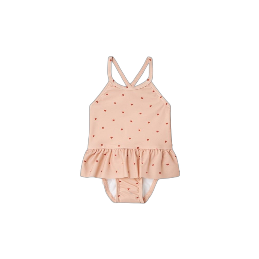 Lil Atelier Badpak Roze Hartjes Baby