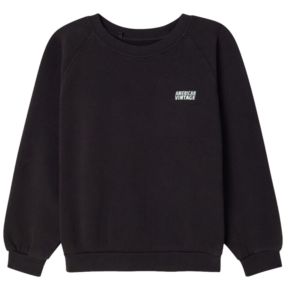 American Vintage Izubird Sweater Charbon Vintage voor jongens en meisjes in de kleur Charbon Vintage.