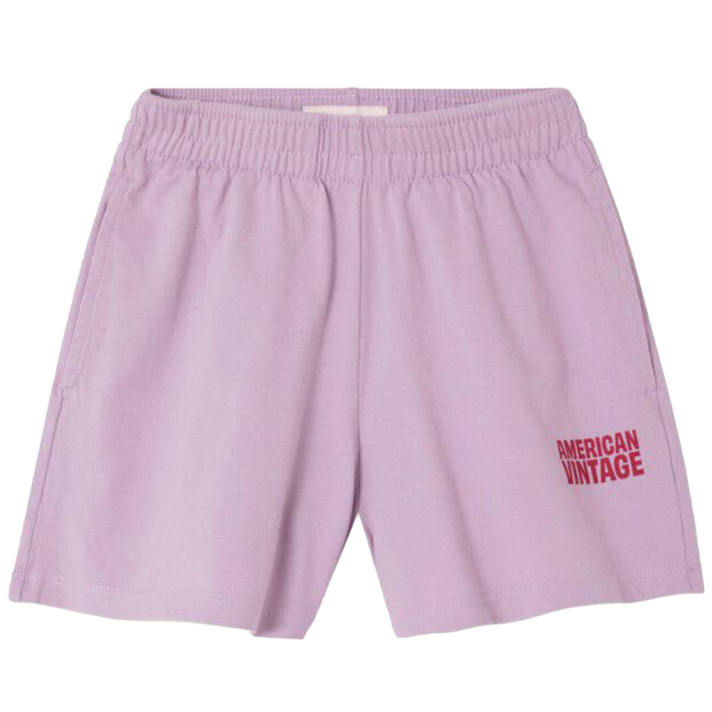 American Vintage korte broek paars lilas meisje voorkant