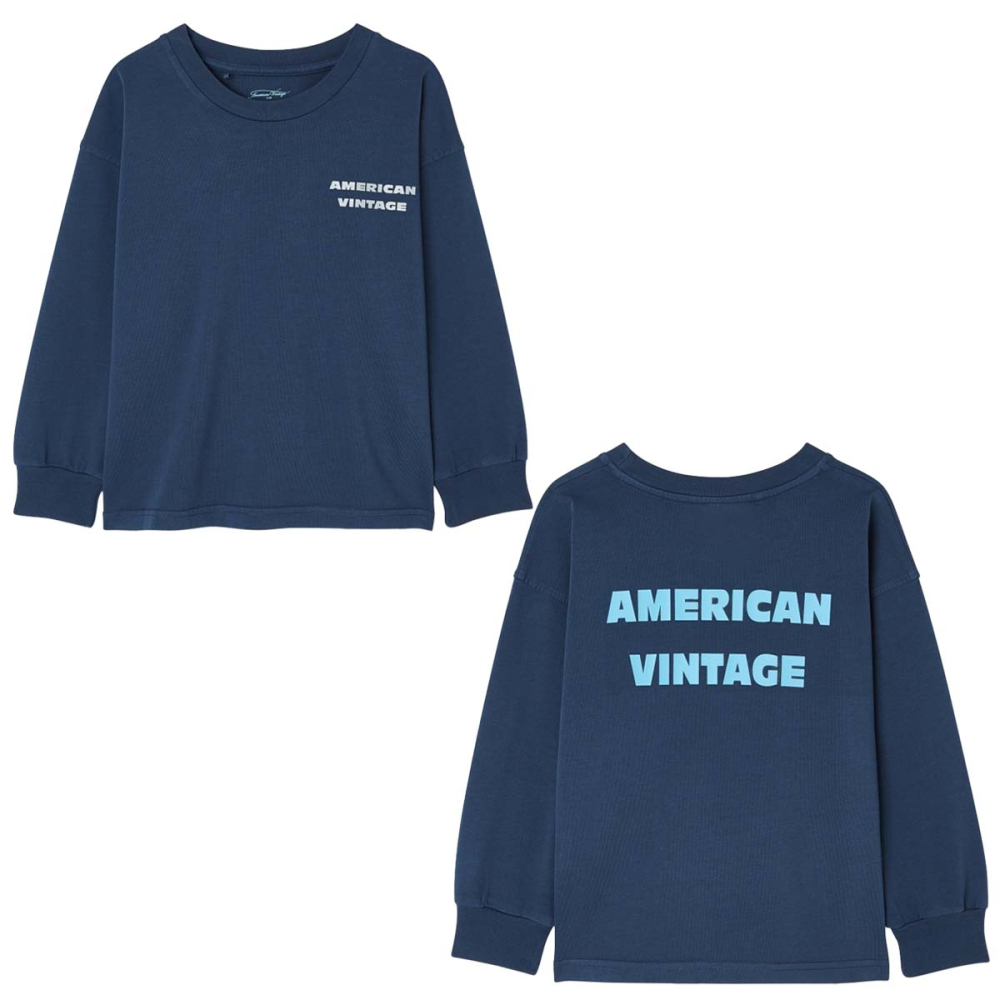 American Vintage Longsleeve Blauw Astre Vintage