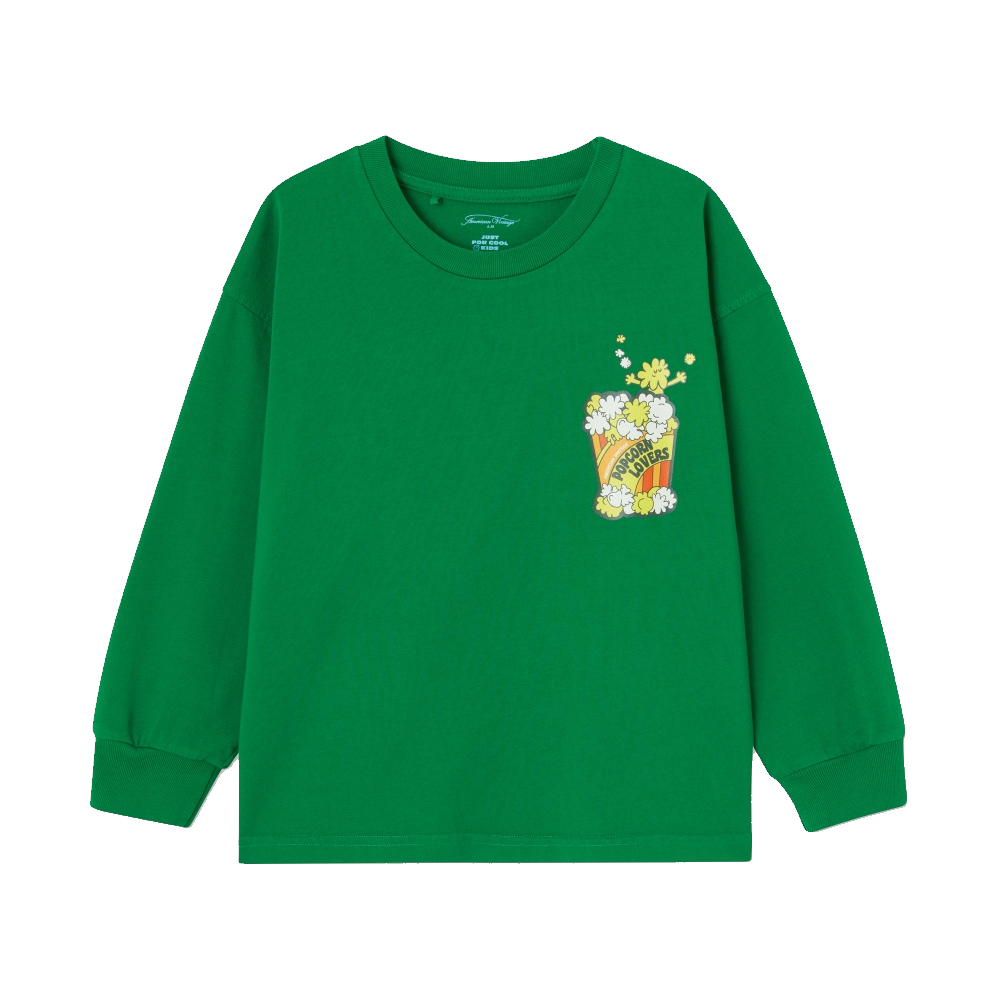 American Vintage Longsleeve Groen Print