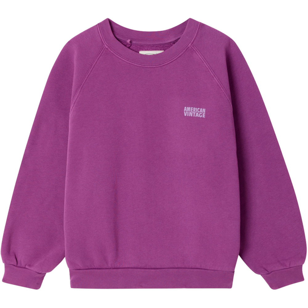 American Vintage Izubird sweater Jus De Raisin Vintage met ronde hals en borstlogo