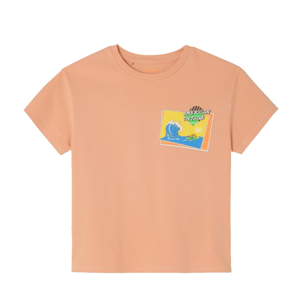 American Vintage T-Shirt Beige Print