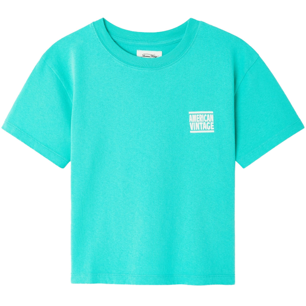 American Vintage T-shirt Blauw Riviera