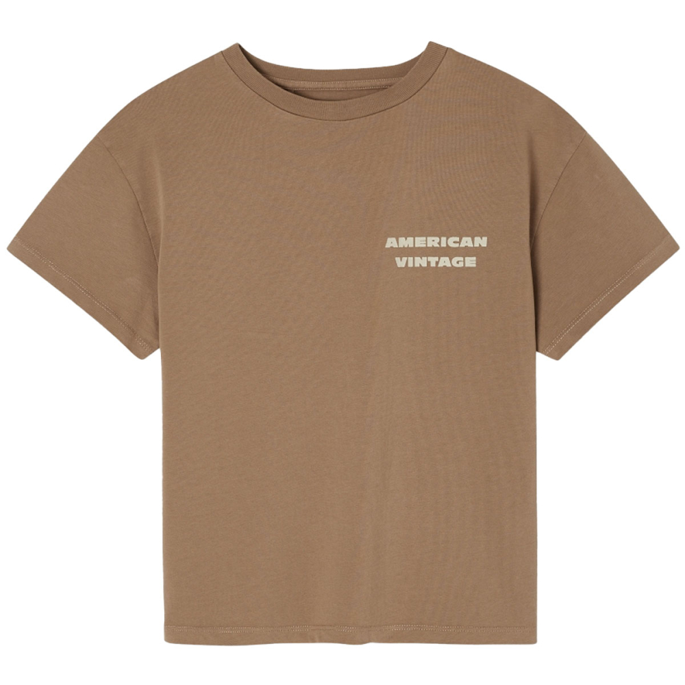 American Vintage T-shirt Bruin Noisette Vintage