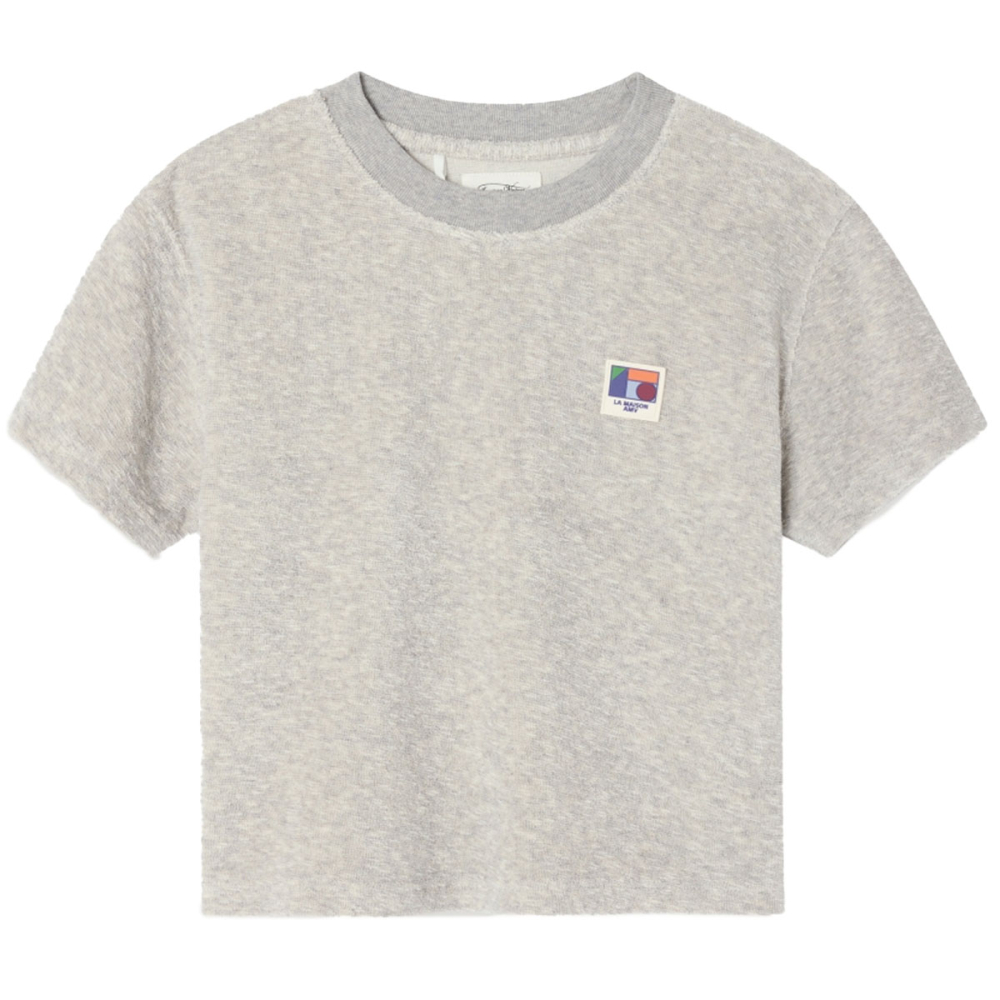 American Vintage T-shirt Grijs La Maison Badstof Heather Grey