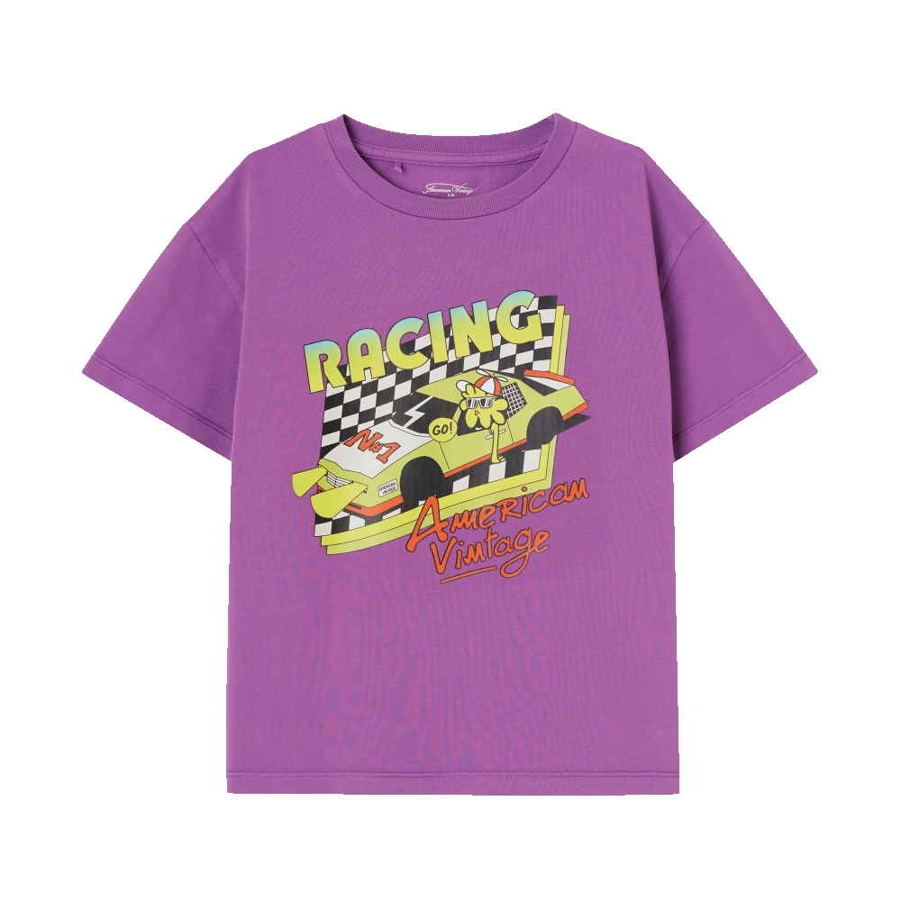 American Vintage T-Shirt Paars Racing
