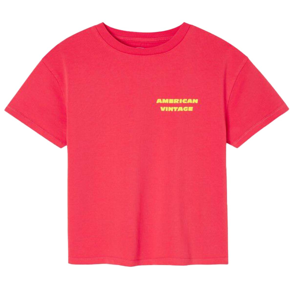American Vintage T-shirt Roze Frambiose Raspberry Vintage