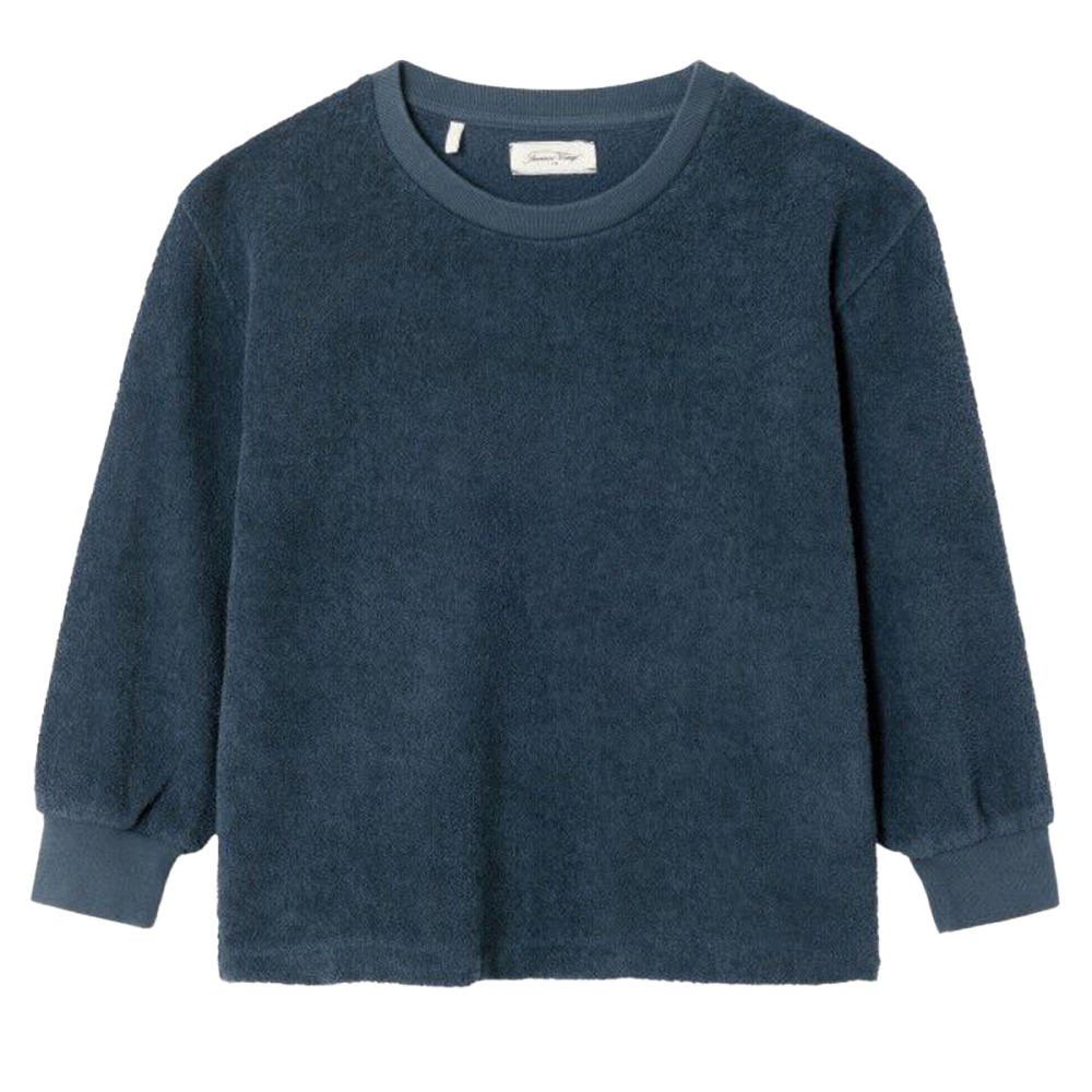 American Vintage Longsleeve Blauw Teddy Darkness
