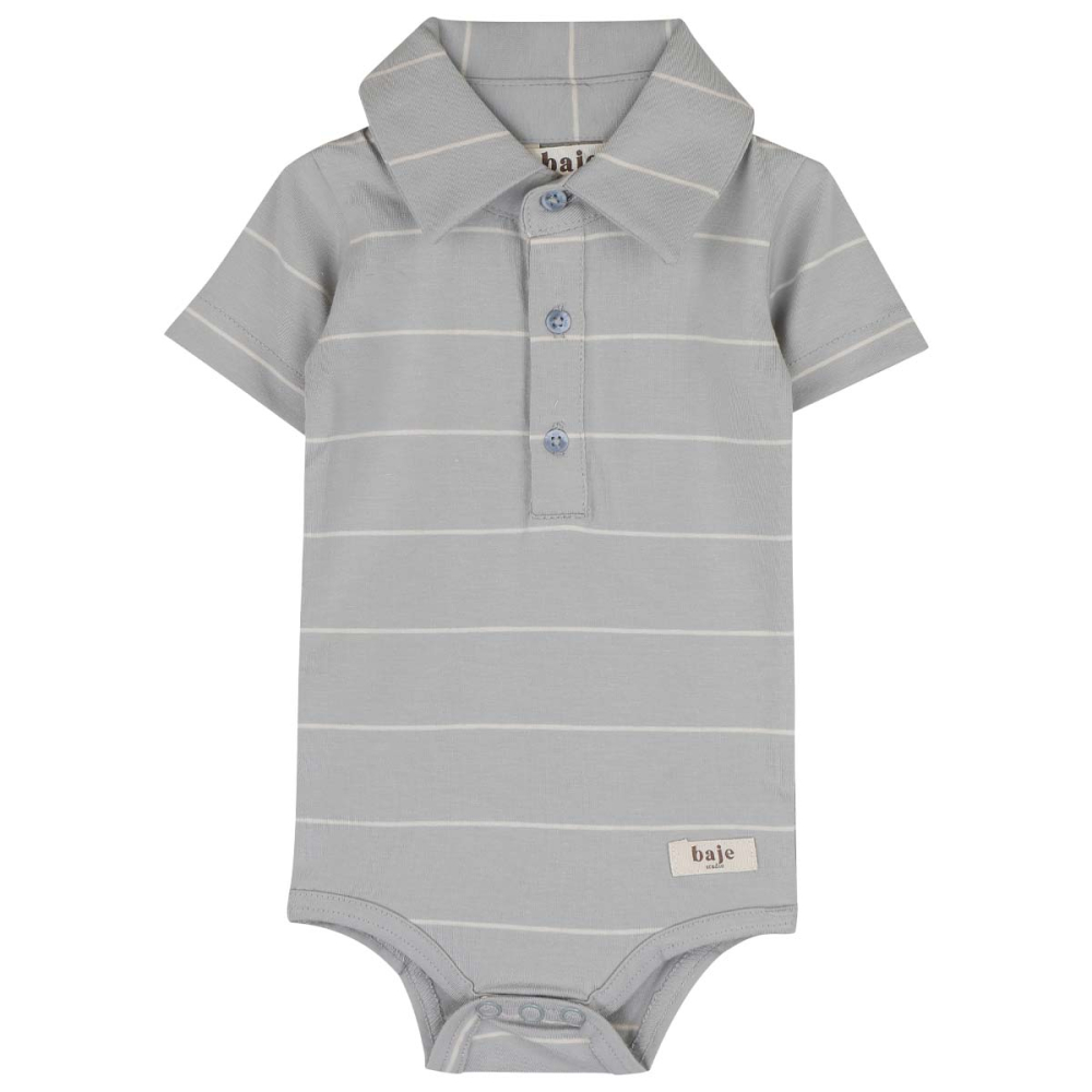 Baje Studio Romper Blauw/Creme Strepen Meco Blue Steel