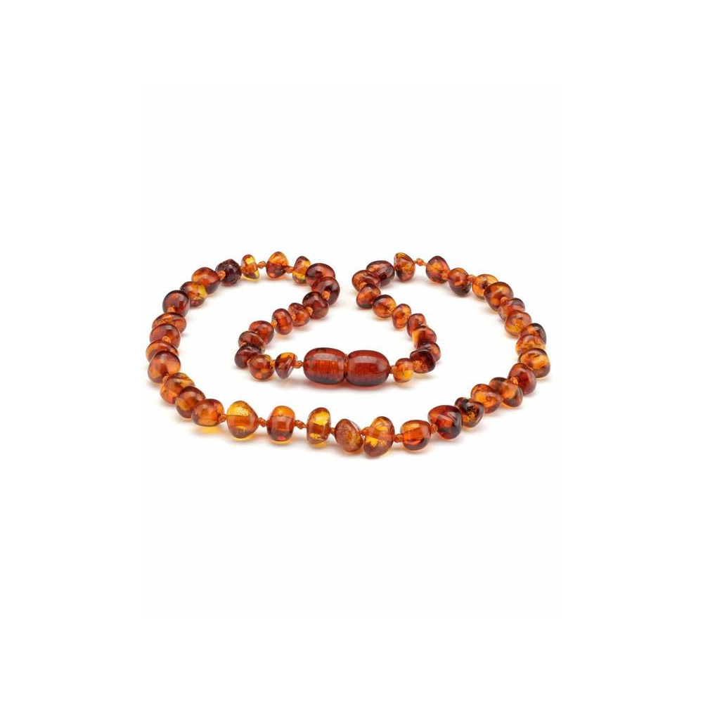 Barnsteen ketting  cognac
