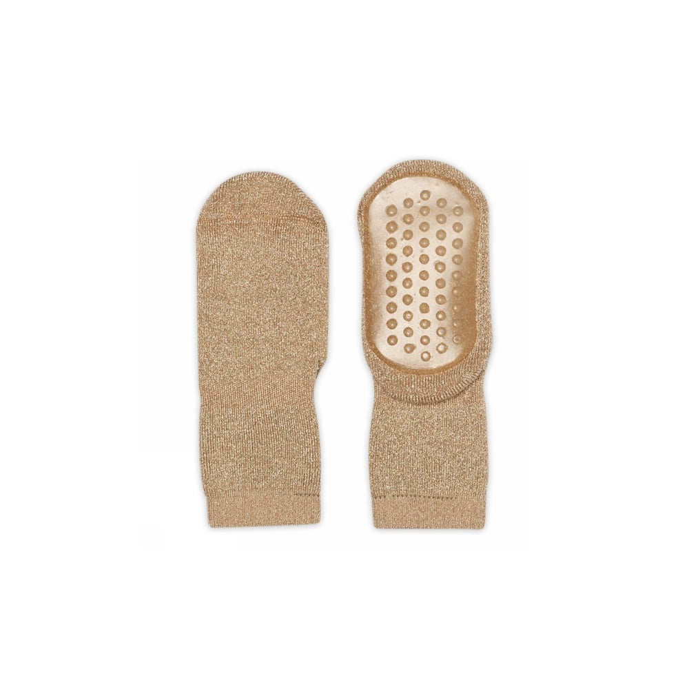 MP Denmark Anti-Slip Sok Goud Glitter Celina 79208-162 Golden Tan