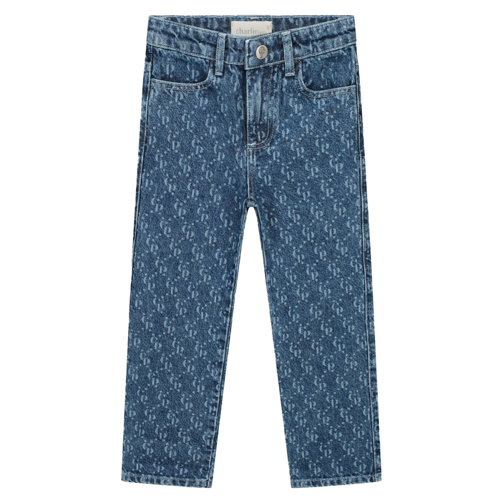 Charlie Petite Spijkerbroek Blauw CP Logo Print