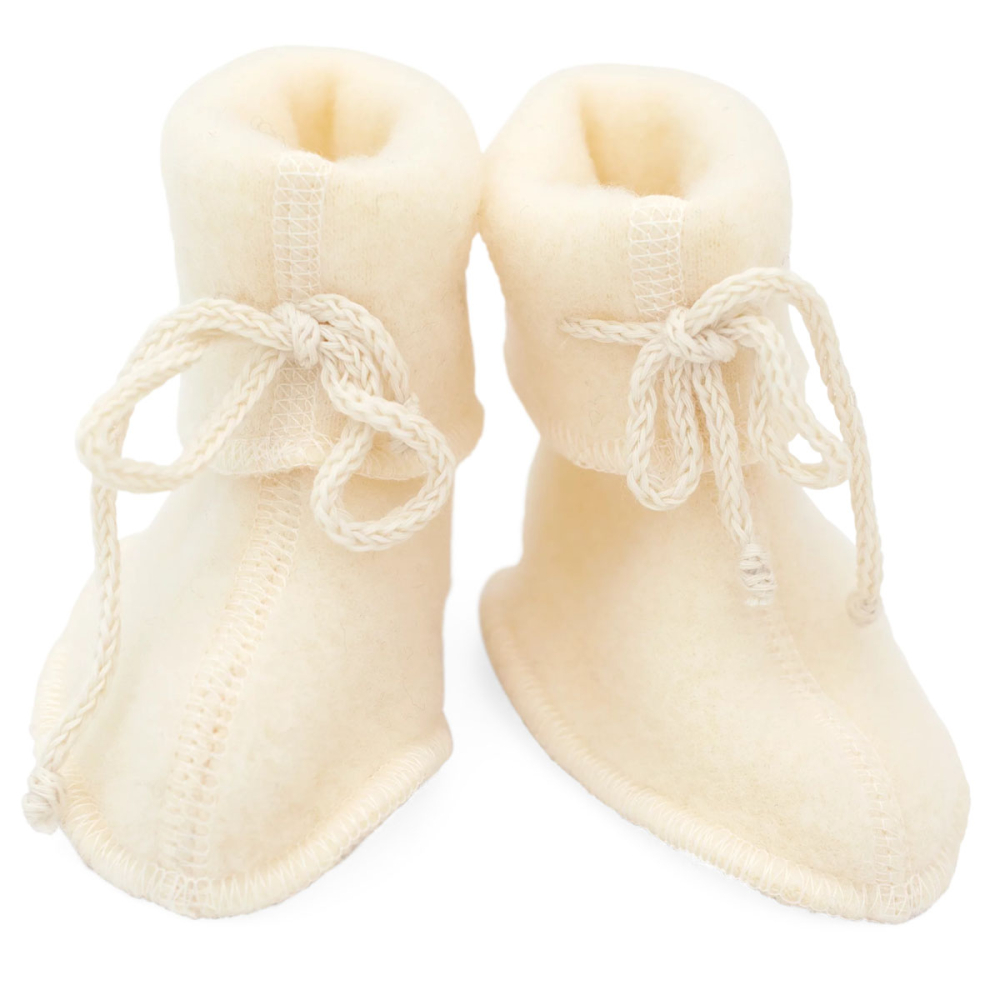Engel Natur Slofjes Creme Wol Fleece Naturel