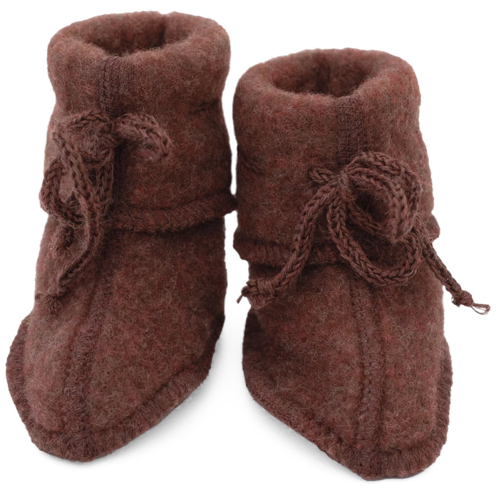 Engel Natur Slofjes Wol Fleece Cinnamon Melange