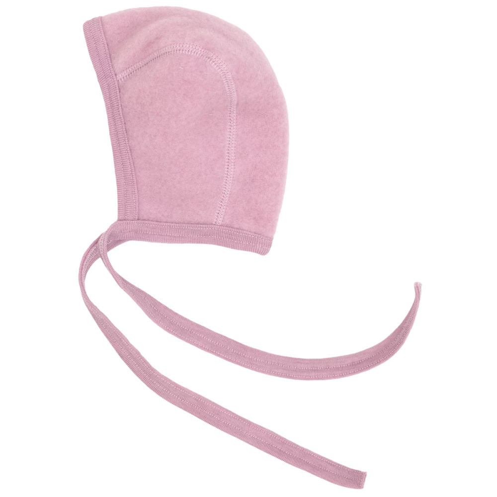 Engel Natur Strikmutsje Roze Wol Fleece Rosewood Melange