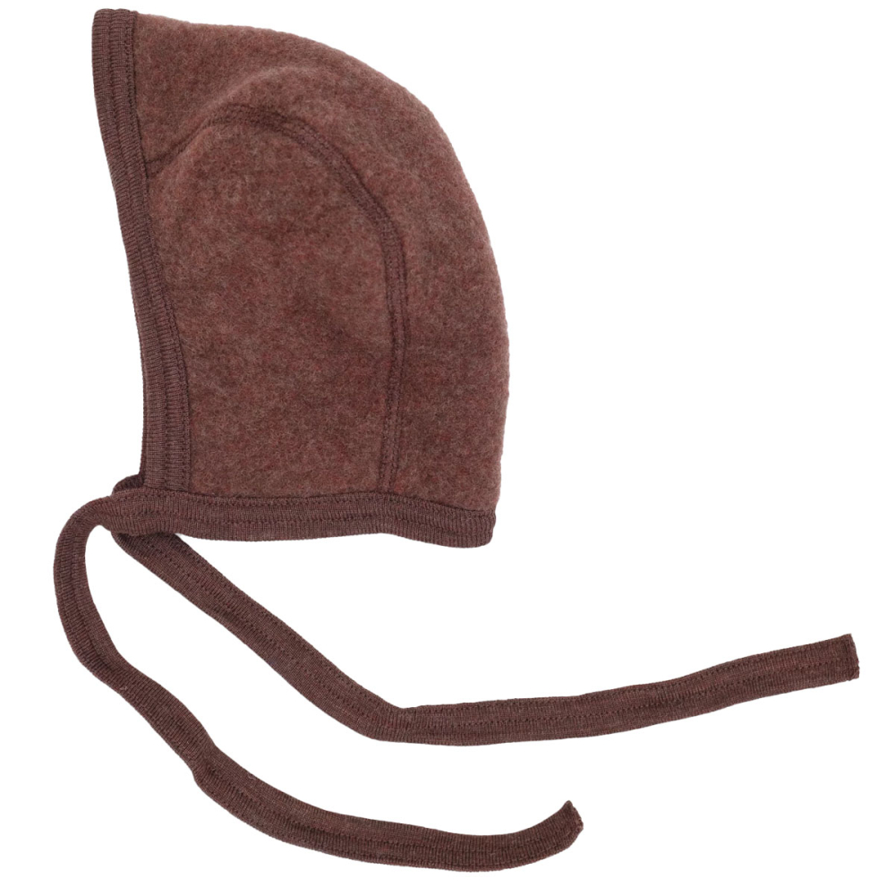 Engel Natur Strikmutsje Wol Fleece Cinnamon Melange