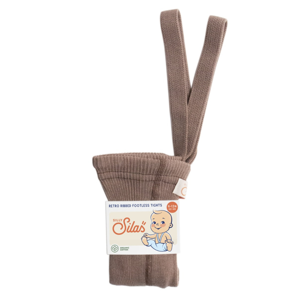 Silly Silas Footless Cotton Tights Granola