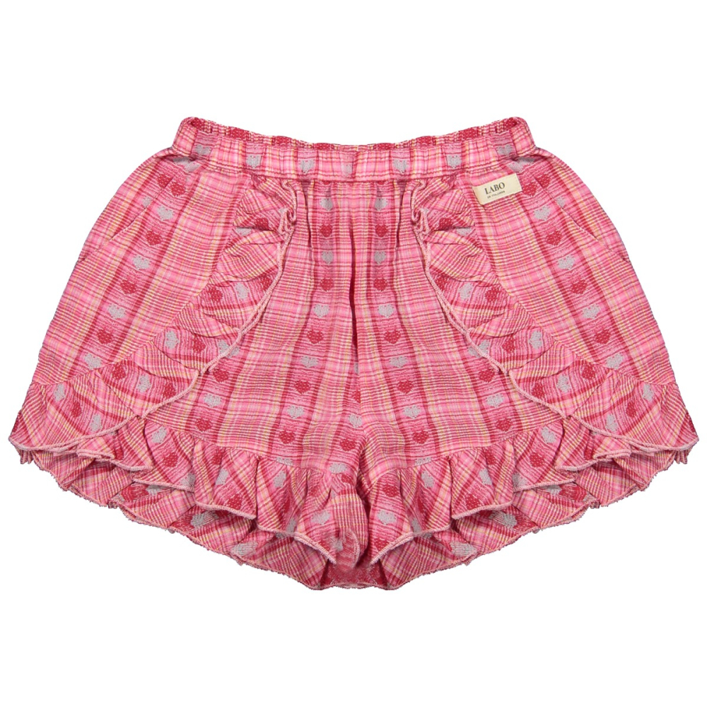 Labo De Colores Korte Broek Rood/Roze Hartjes Lace