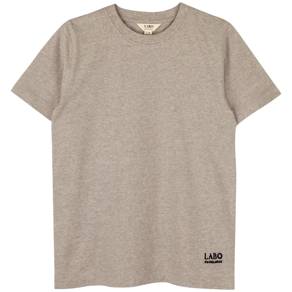 Labo De Colores T-shirt bruin jongens Lowen Shortsleeve Polo Taupe Melange