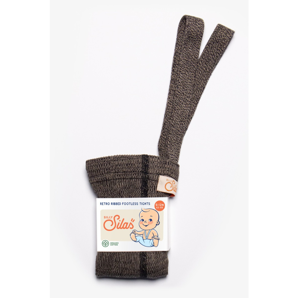 Silly Silas Footless Cotton Tights Liqorice Peanut