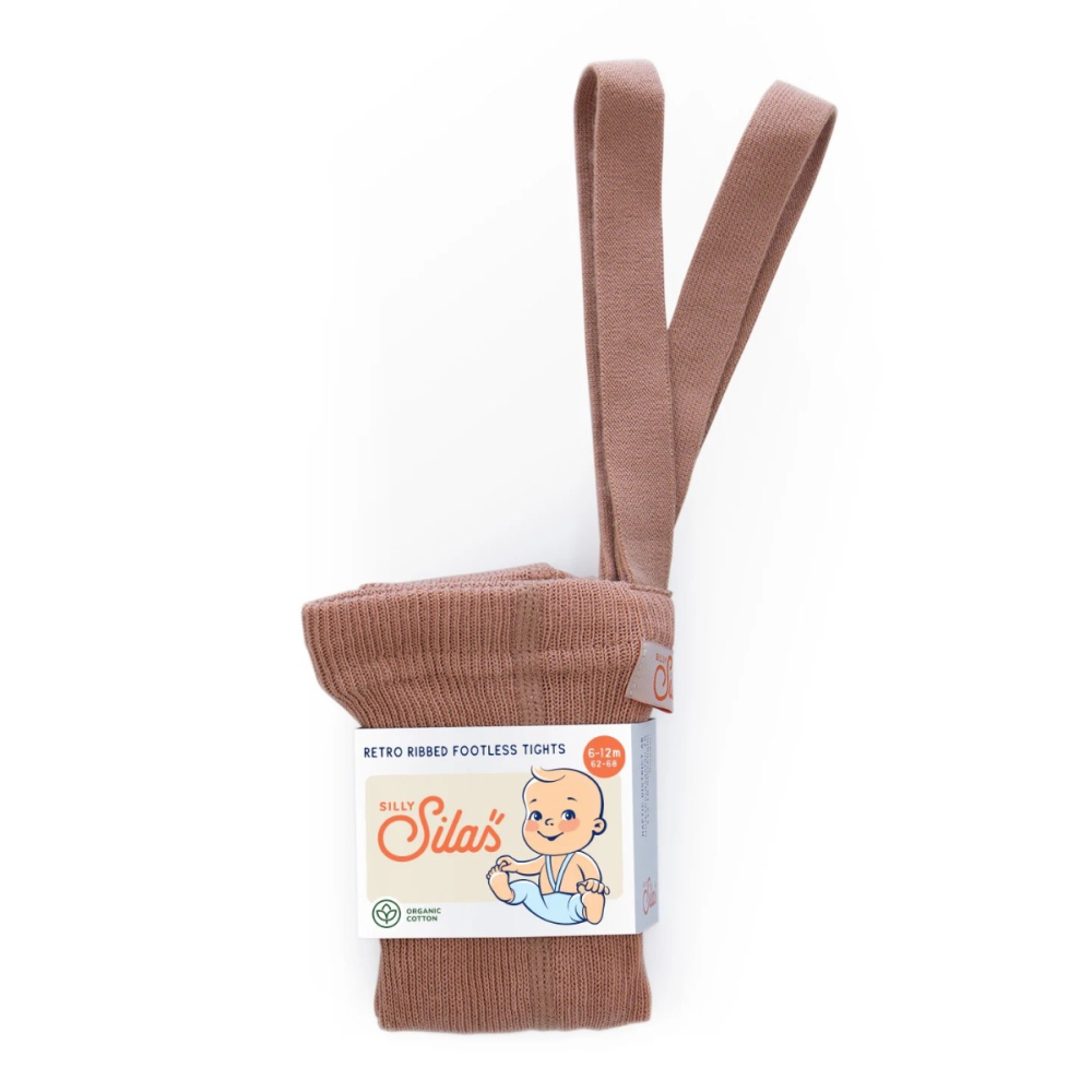Silly Silas Footless Cotton Tights Light Brown