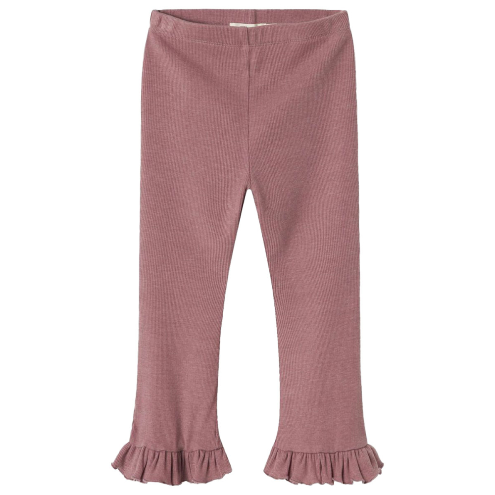 Lil Atelier Flared Broek Roze Ruffle Nostalgie Rose
