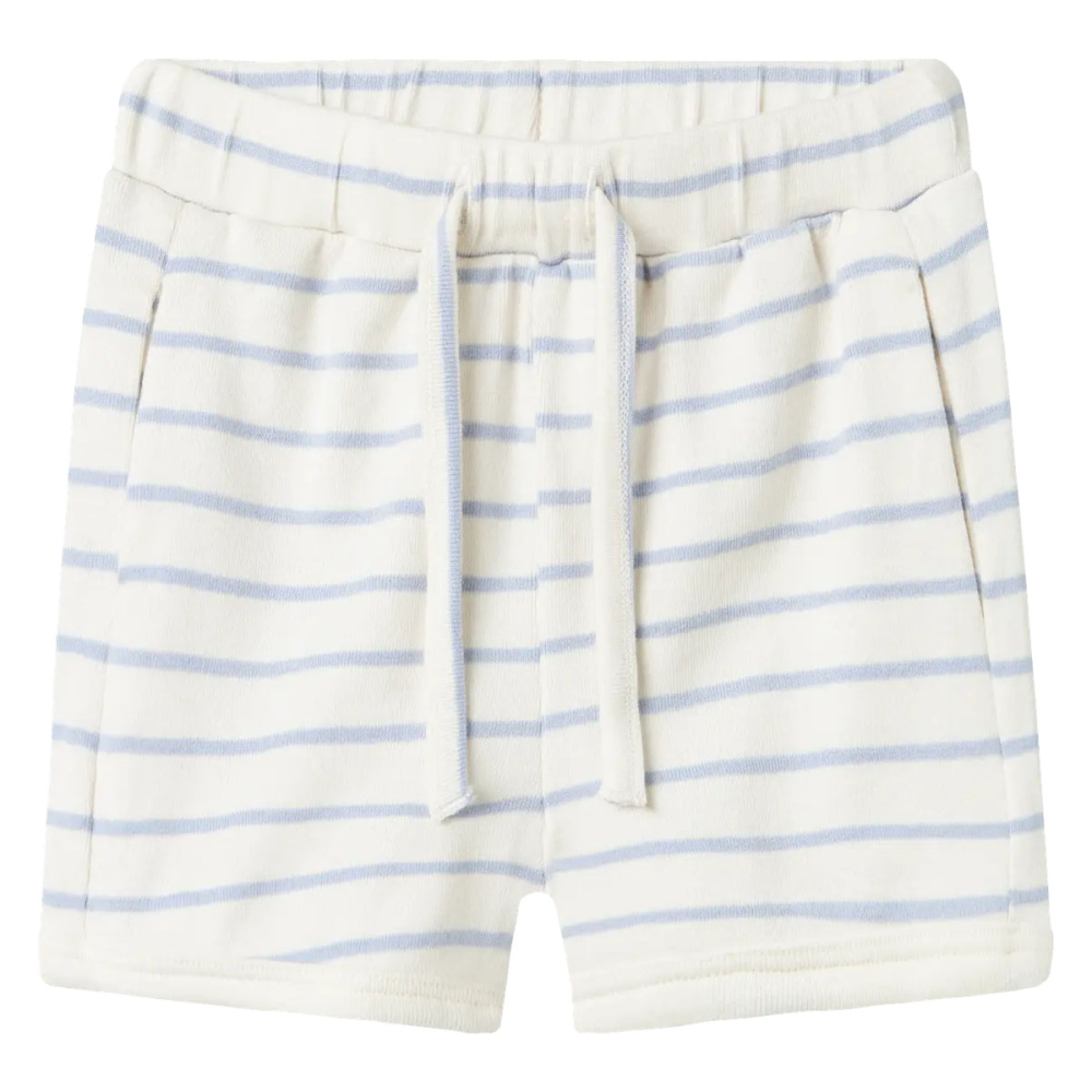 Lil Atelier Korte Broek Creme/Blauw Strepen Zen Blue Baby
