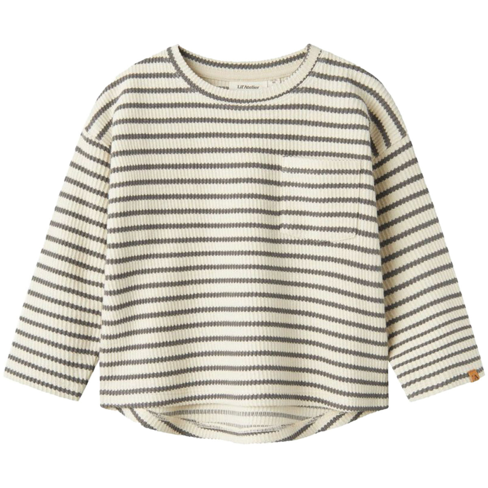 Lil Atelier Longsleeve Creme/Grijs Strepen
